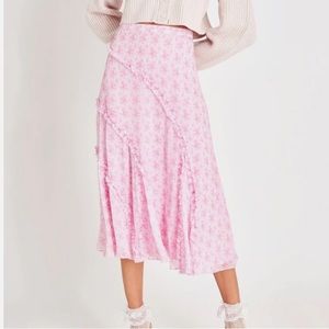 LoveShackFancy Porscha Midi Skirt